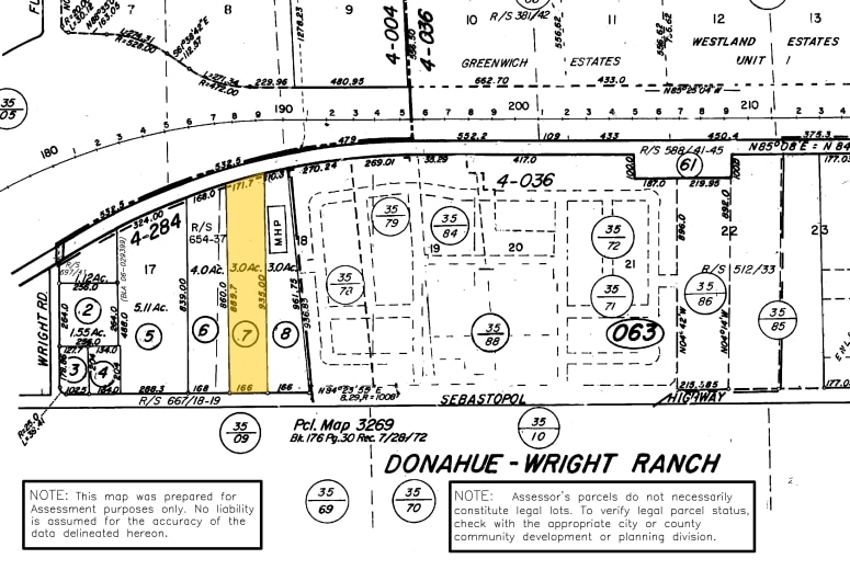 3995 Sebastopol Rd, Santa Rosa, CA for sale Plat Map- Image 1 of 11