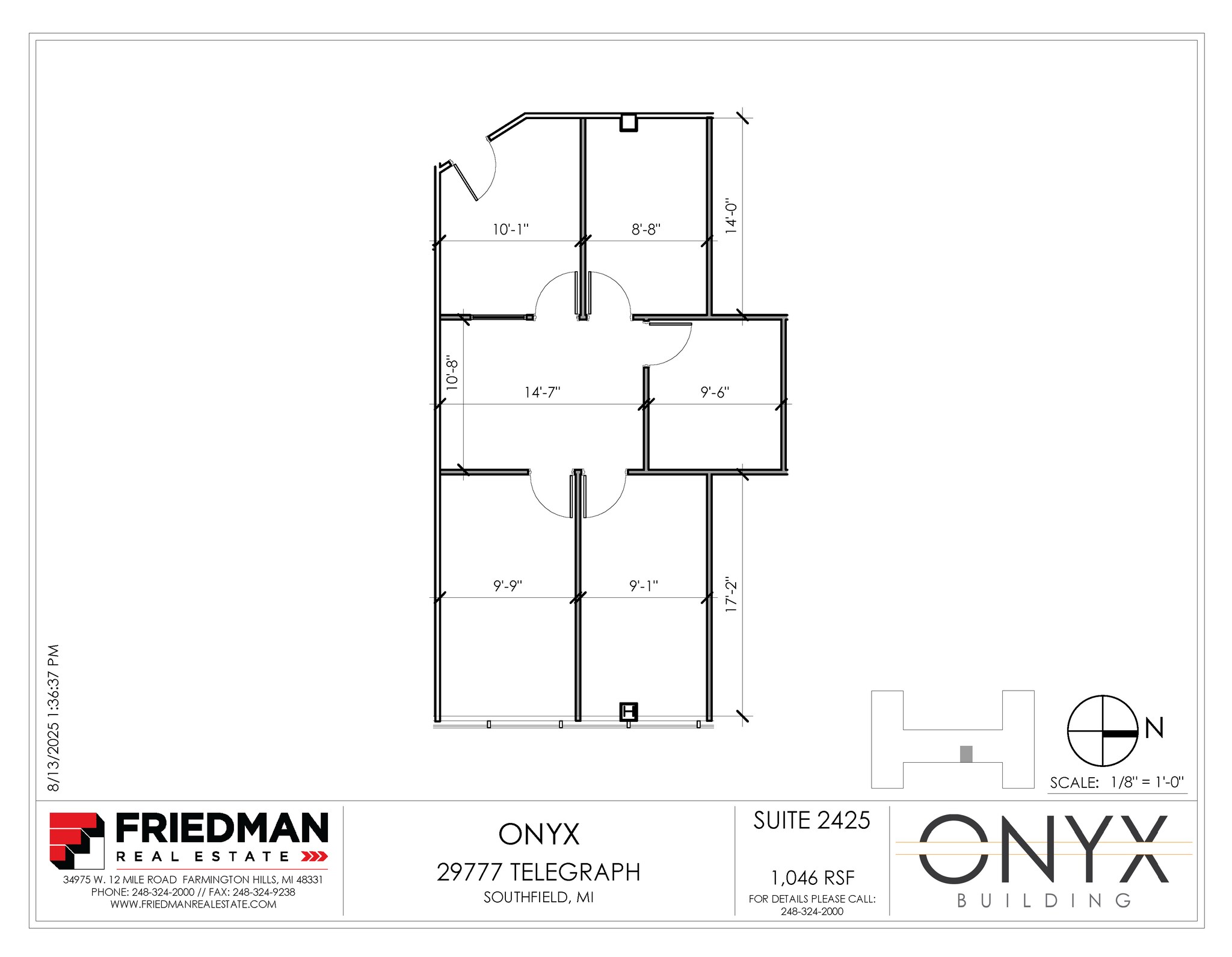 29777 Telegraph Rd, Southfield, MI to rent Floor Plan- Image 1 of 2