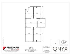 29777 Telegraph Rd, Southfield, MI to rent Floor Plan- Image 1 of 2