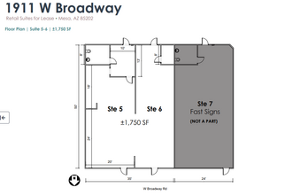 1911 W Broadway Rd, Mesa, AZ for rent Floor Plan- Image 1 of 1