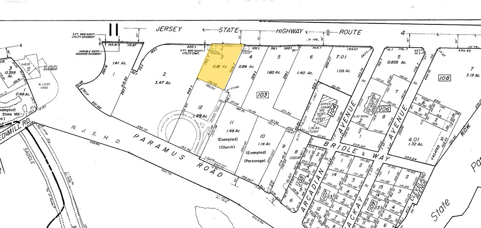 160-162 E State Rt 4, Paramus, NJ for rent - Plat Map - Image 2 of 2