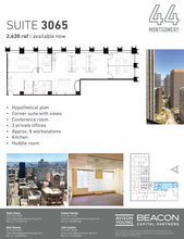 44 Montgomery St, San Francisco, CA for rent Floor Plan- Image 1 of 2