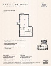 416 W 13th St, New York, NY to rent Floor Plan- Image 1 of 3