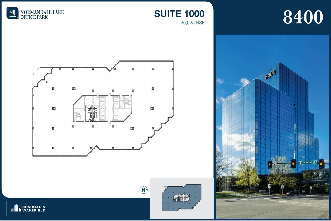 8000-8500 Normandale Lake Blvd, Bloomington, MN for rent Floor Plan- Image 1 of 2