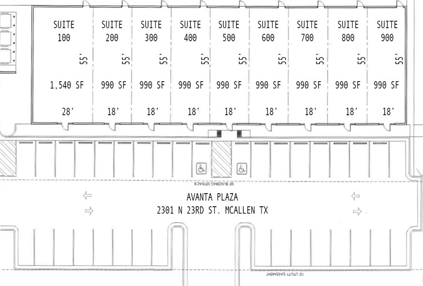 2301 N 23rd St, McAllen, TX for rent - Plat Map - Image 2 of 2