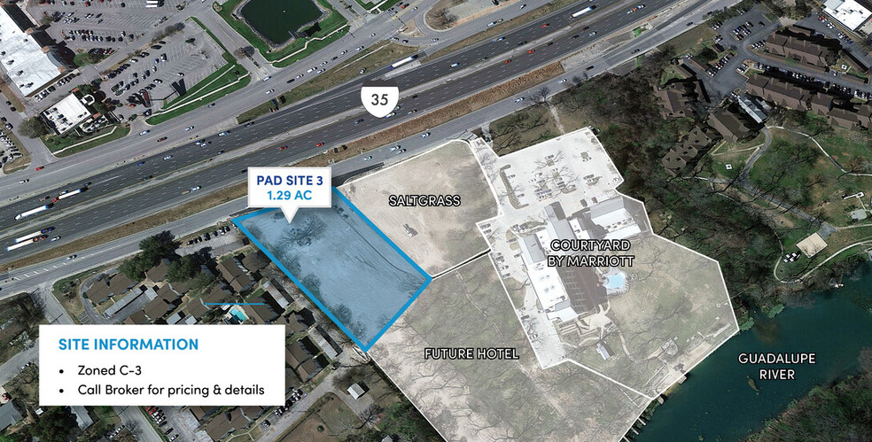 I-35 East Frontage Pad Sites, New Braunfels, TX for sale - Building Photo - Image 1 of 3