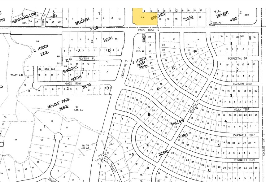 101-109 E Park Row, Arlington, TX for sale - Plat Map - Image 1 of 1