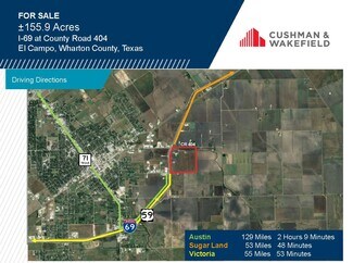 More details for I-69 at CR 404, El Campo, TX - Land for Sale