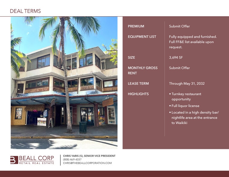 310-314 Lewers St, Honolulu, HI to rent - Building Photo - Image 3 of 11