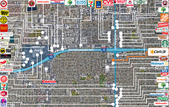 1445 N Mountain Ave, Ontario, CA - aerial  map view