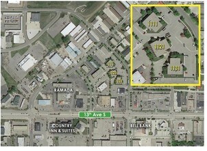 1121 Westrac Dr, Fargo, ND - AERIAL  map view