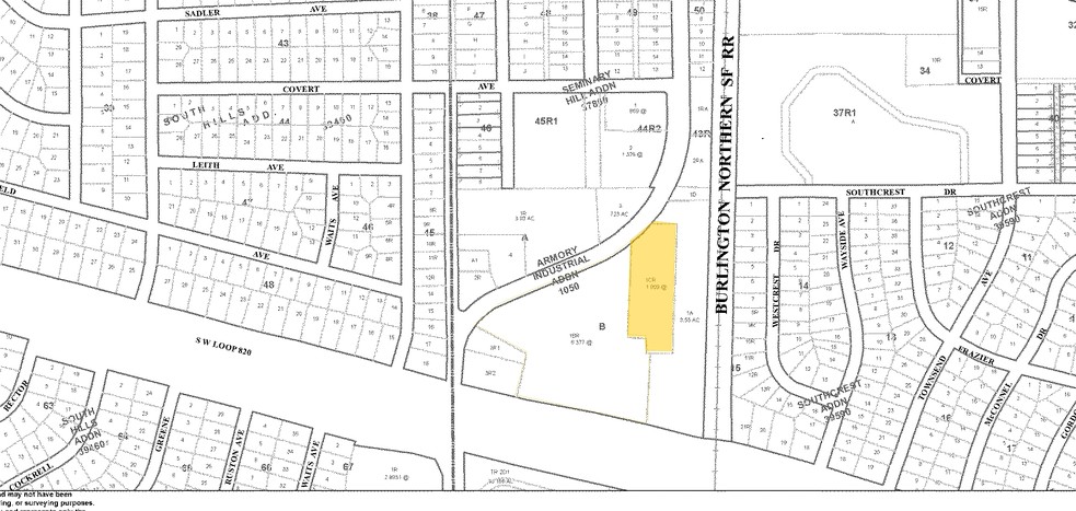 5201 McCart Ave, Fort Worth, TX for rent - Plat Map - Image 2 of 3