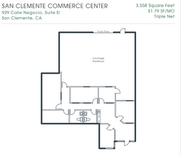 929 Calle Negocio, San Clemente, CA for rent Floor Plan- Image 1 of 1