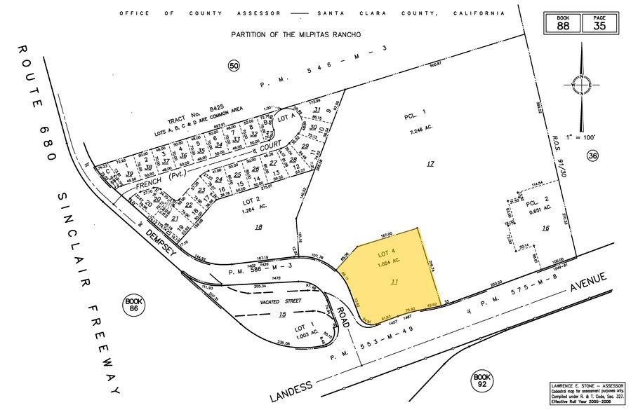 1455-1487 Landess Ave, Milpitas, CA for rent - Plat Map - Image 2 of 6