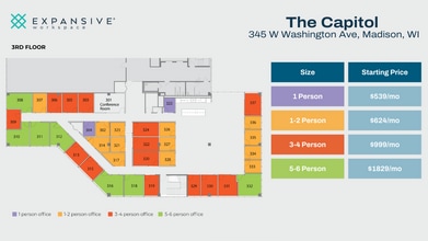 345 W Washington Ave, Madison, WI for rent Floor Plan- Image 1 of 4