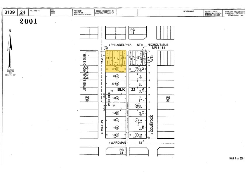 12810 Philadelphia St, Whittier, CA for rent - Plat Map - Image 3 of 3