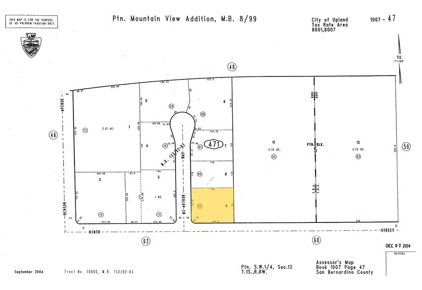 220 McArthur Way, Upland, CA for sale - Plat Map - Image 1 of 1