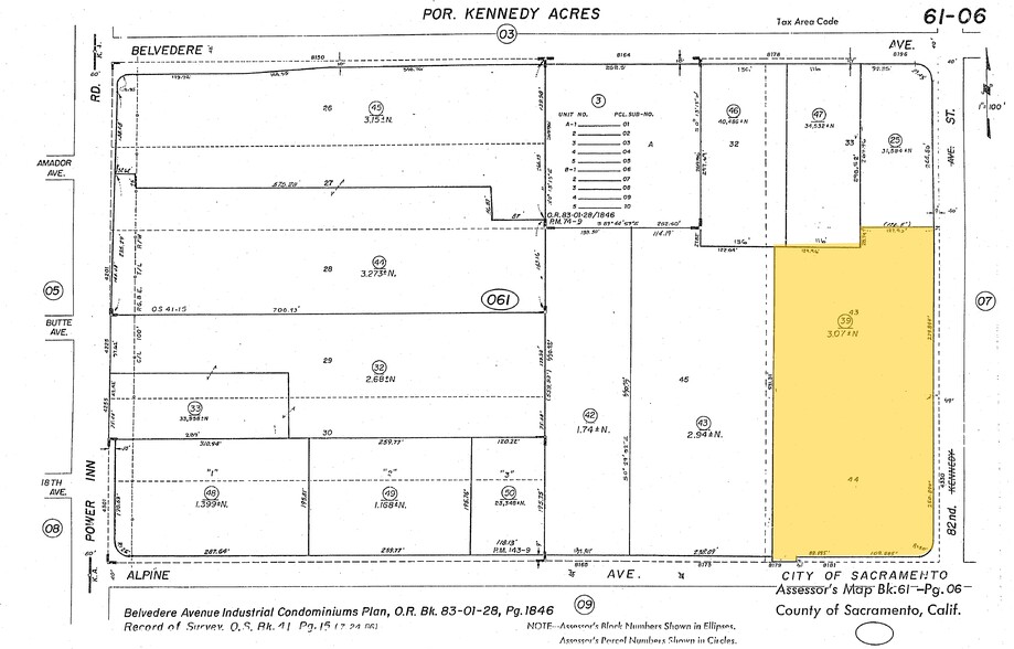 4300 82nd St, Sacramento, CA for rent - Plat Map - Image 2 of 9