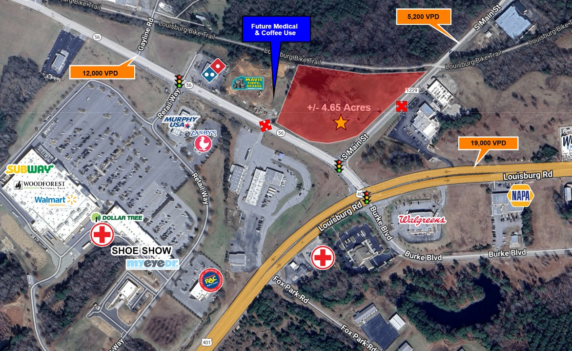 0 Carolina 56 Hwy, Louisburg, NC to rent Aerial- Image 1 of 2