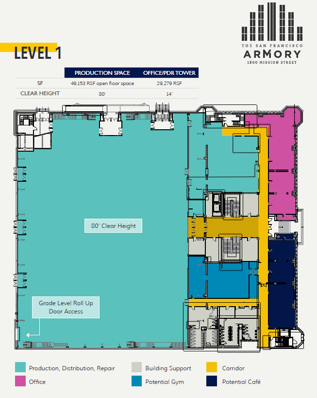 1800 Mission St, San Francisco, CA to rent Floor Plan- Image 1 of 3