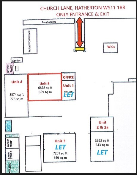 Church Ln, Cannock to rent - Site Plan - Image 3 of 3
