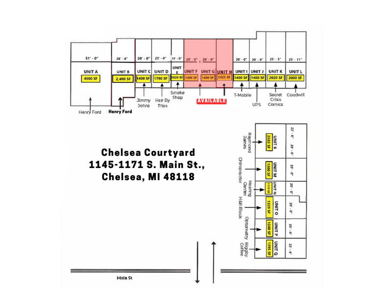 1145-1167 S Main St, Chelsea, MI for rent - Site Plan - Image 3 of 3