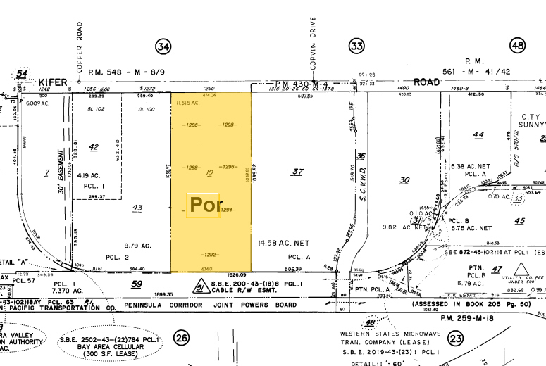 1298 Kifer Rd, Sunnyvale, CA for rent - Plat Map - Image 2 of 42