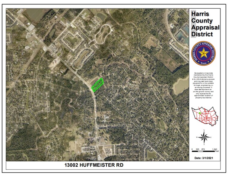 13002 Huffmeister Rd, Cypress, TX for sale - Plat Map - Image 2 of 3