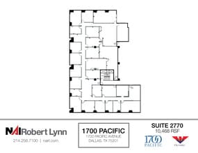 1700 Pacific Ave, Dallas, TX to rent Floor Plan- Image 2 of 2