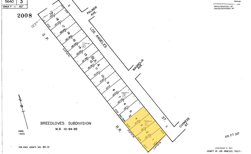 1295 A Los Angeles St, Glendale, CA for sale - Plat Map - Image 2 of 2