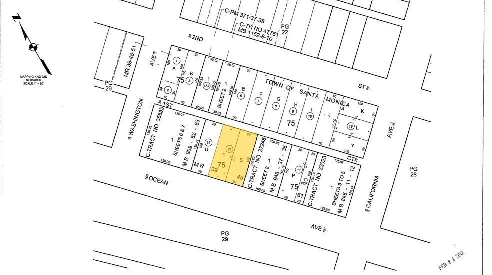 1025 Ocean Ave, Santa Monica, CA for sale - Plat Map - Image 1 of 1