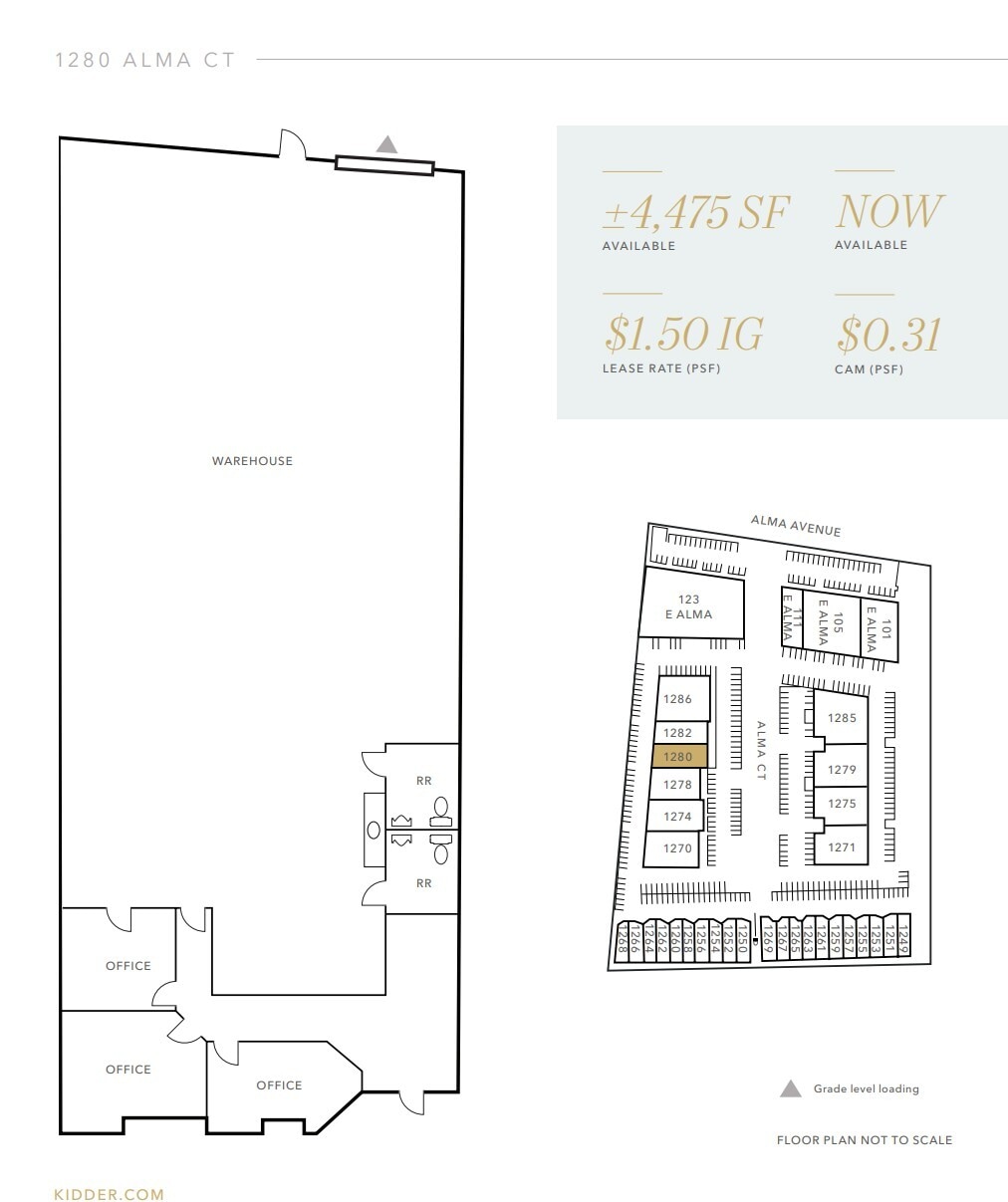 1268-1286 Alma Ct, San Jose, CA to rent Floor Plan- Image 1 of 1