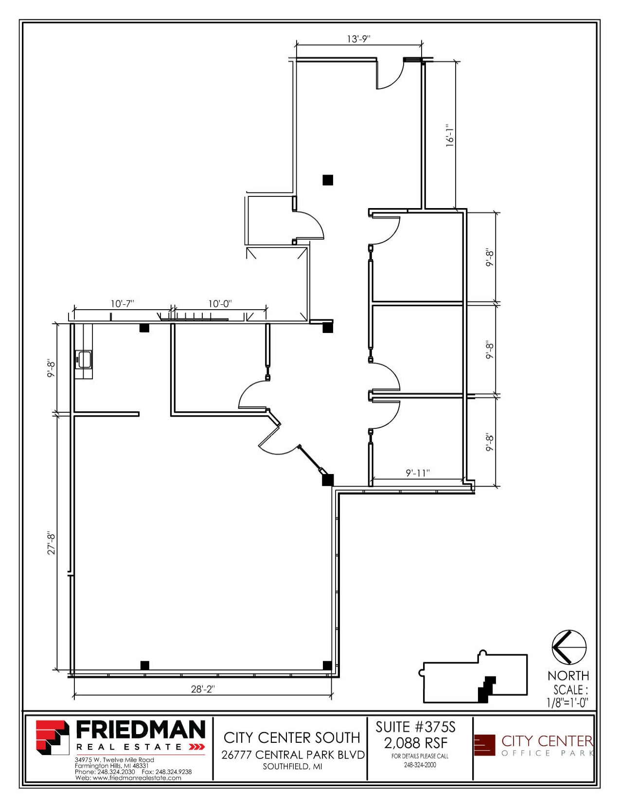 26777-26999 Central Park Blvd, Southfield, MI to rent Floor Plan- Image 1 of 3