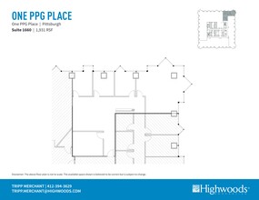 1 PPG Pl, Pittsburgh, PA for rent Site Plan- Image 1 of 1