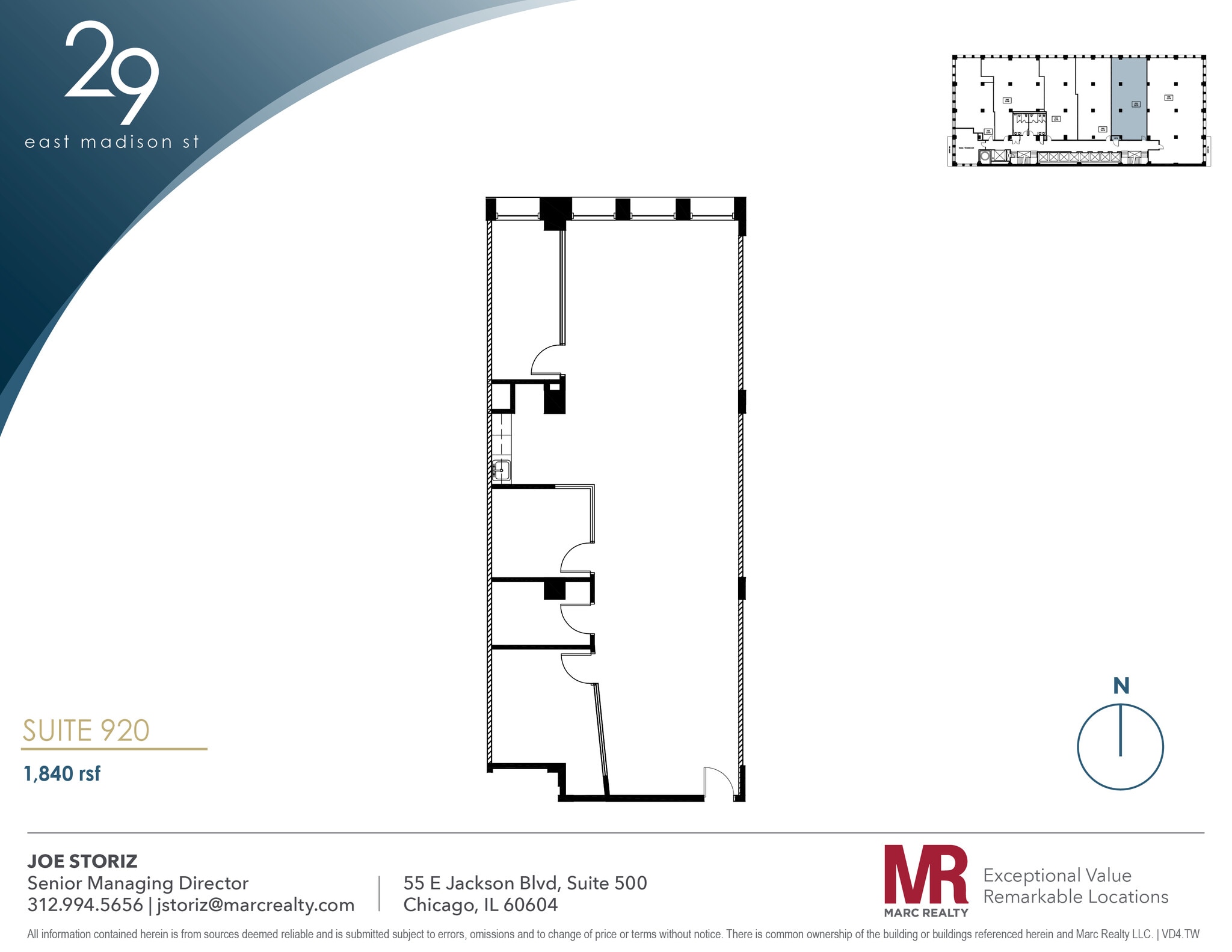 29 E Madison St, Chicago, IL to rent Floor Plan- Image 1 of 7
