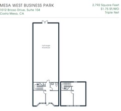 1012 Brioso Dr, Costa Mesa, CA for rent Floor Plan- Image 1 of 1