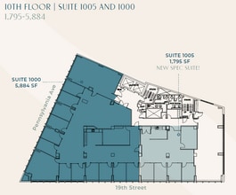 1901 Pennsylvania Ave NW, Washington, DC to rent Floor Plan- Image 1 of 4
