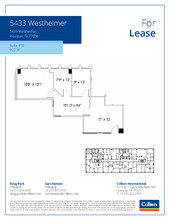 5433 Westheimer Rd, Houston, TX for rent Floor Plan- Image 1 of 7