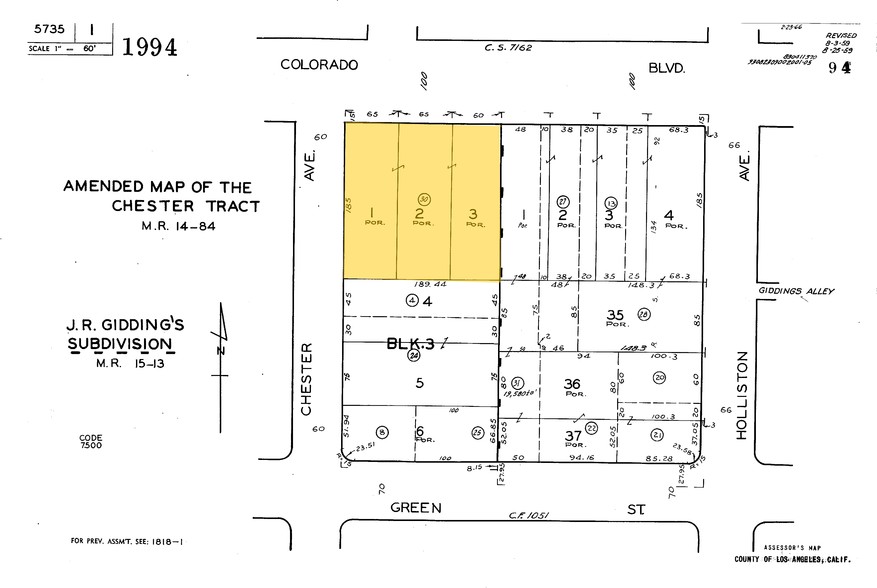 1252-1278 E Colorado Blvd, Pasadena, CA for rent - Plat Map - Image 2 of 34