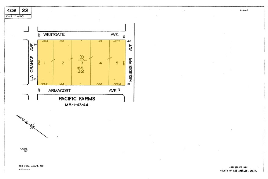 2036-2048 Armacost Ave, Los Angeles, CA for rent - Plat Map - Image 2 of 21