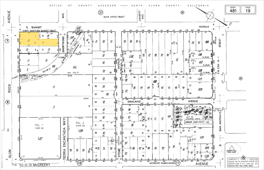 1998 Alum Rock Ave, San Jose, CA for sale - Plat Map - Image 2 of 19