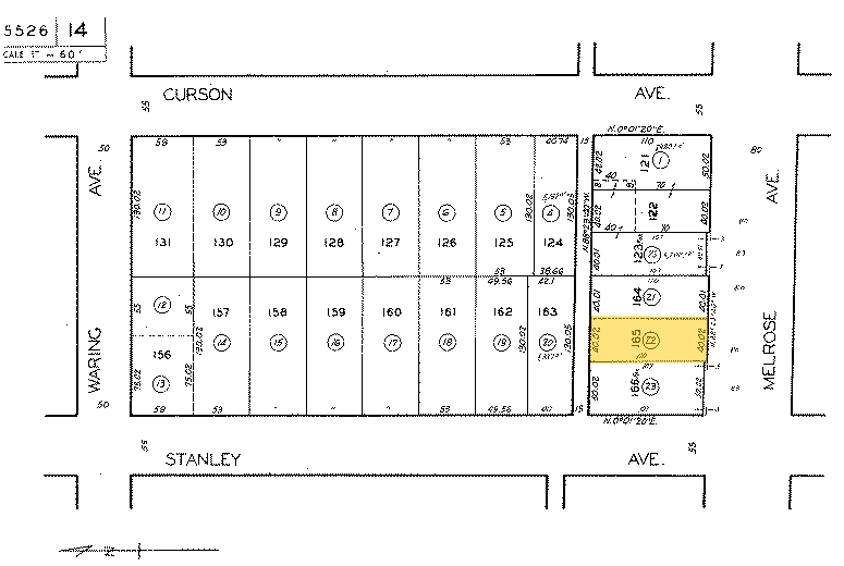 7619-7621 Melrose Ave, Los Angeles, CA for sale - Plat Map - Image 2 of 14