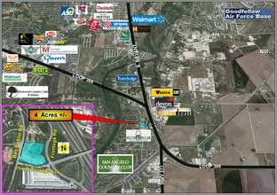 The Crossings, San Angelo, TX - aerial  map view