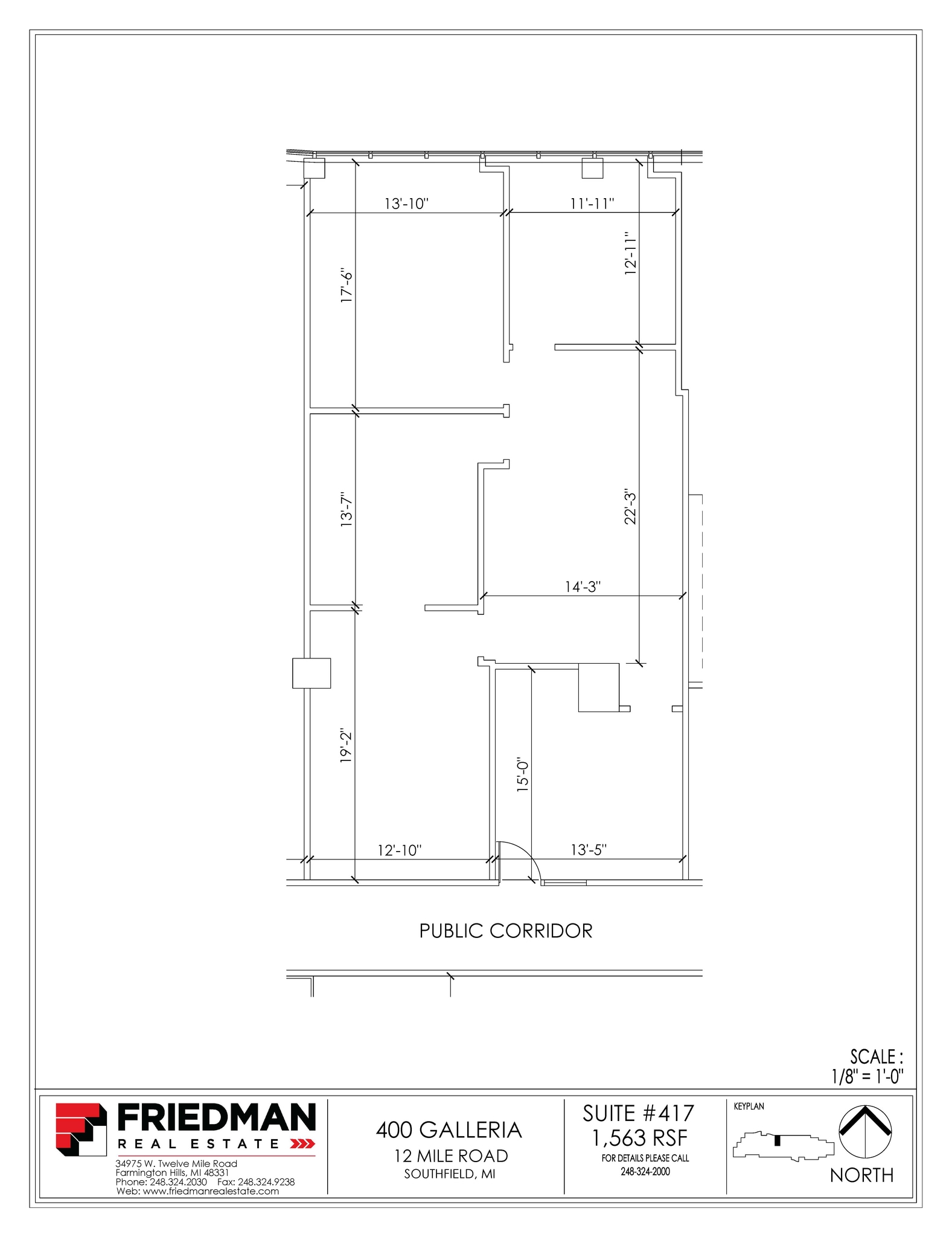 300 Galleria Officentre, Southfield, MI to rent Floor Plan- Image 1 of 3