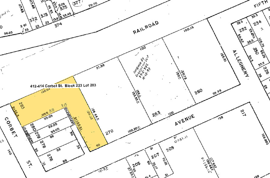 412-414 Corbet St, Tarentum, PA for rent - Plat Map - Image 2 of 25