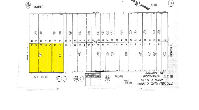 10192 San Pablo Ave, El Cerrito, CA for rent - Plat Map - Image 2 of 2