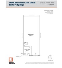 14944 Shoemaker Ave, Santa Fe Springs, CA for rent Floor Plan- Image 2 of 2