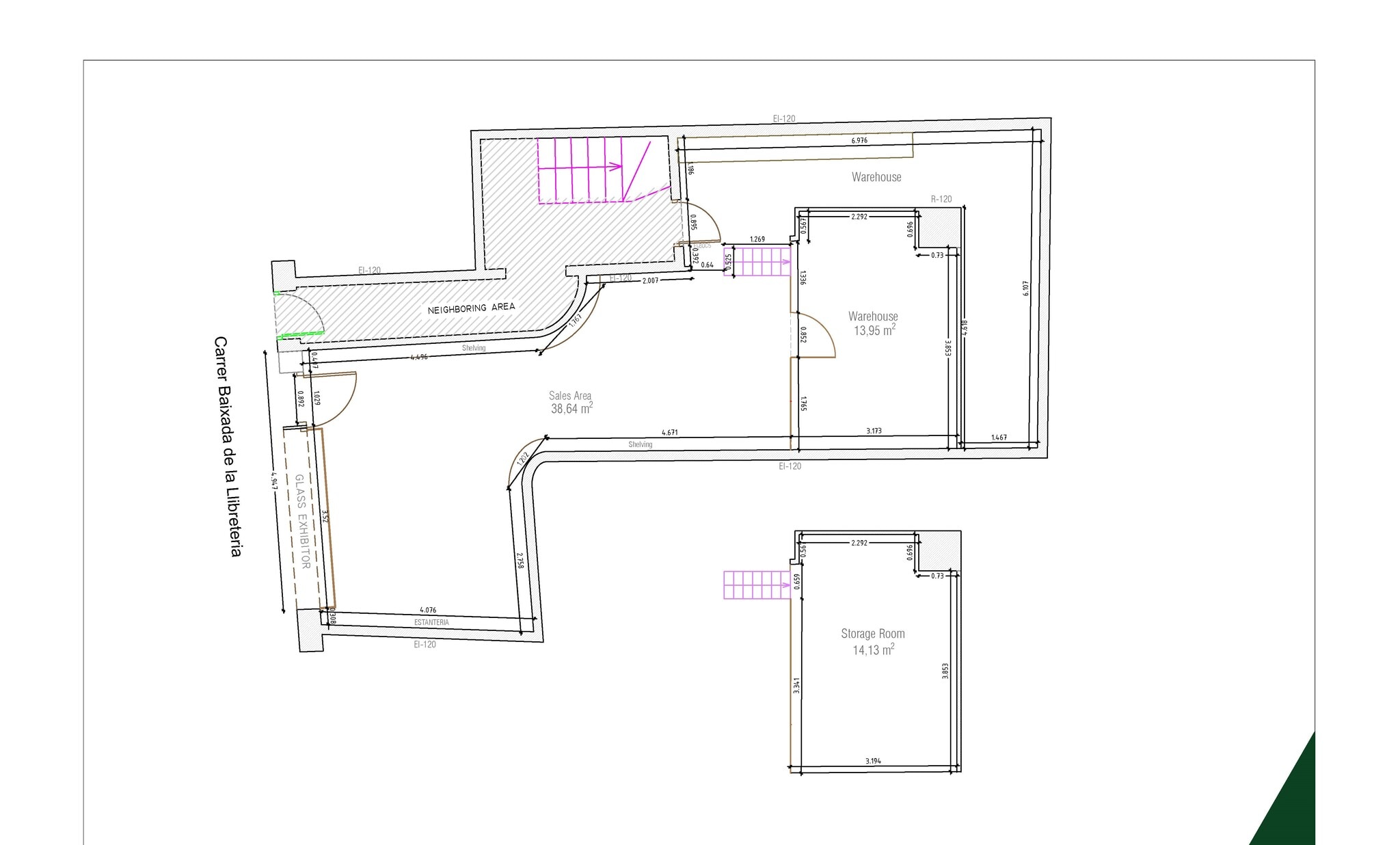 Retail in Barcelona, Barcelona to rent Typical Floor Plan- Image 1 of 2