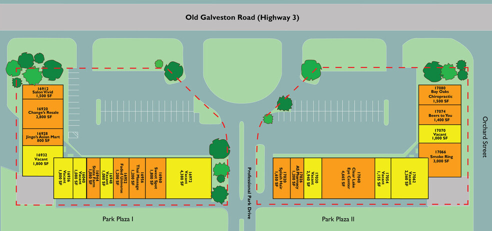 16912-16972 Old Galveston Rd, Webster, TX for rent - Site Plan - Image 2 of 15