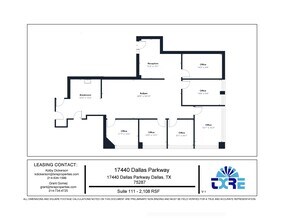 17440 N Dallas Pky, Dallas, TX to rent Floor Plan- Image 1 of 1